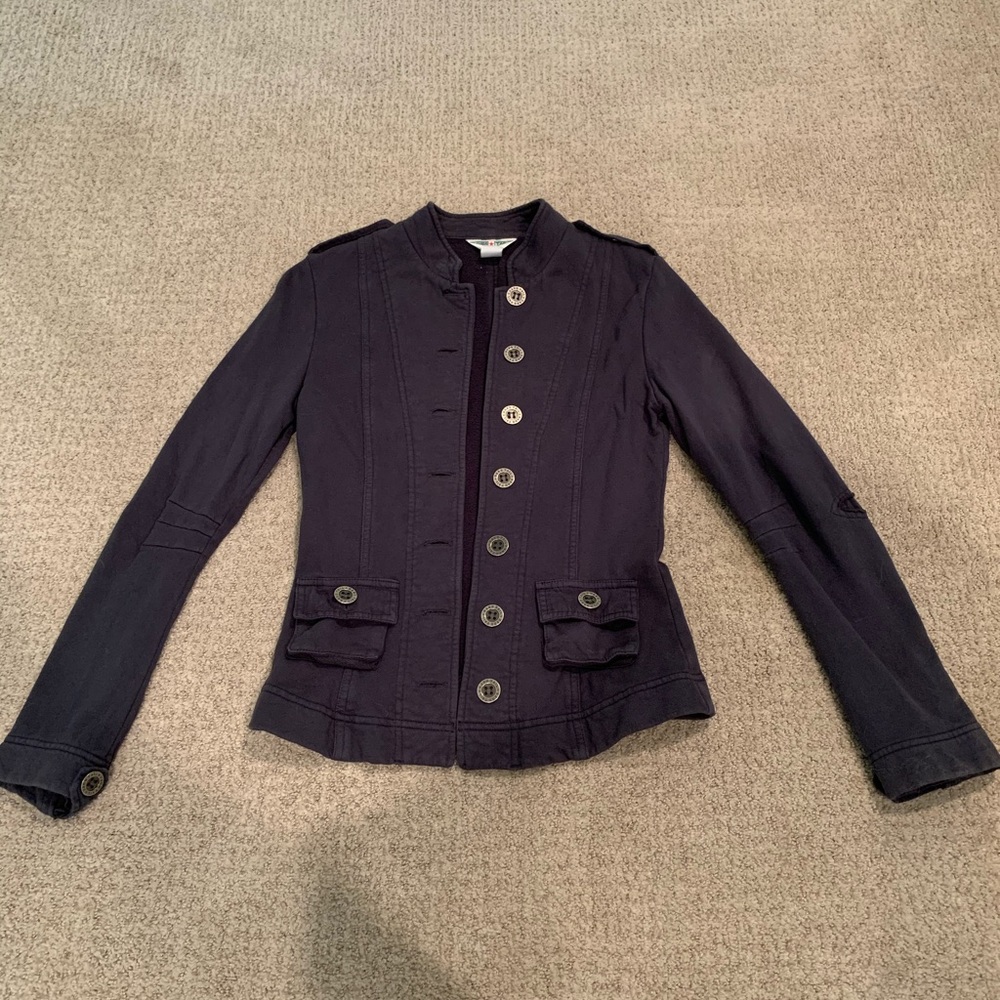 Navy Blue Hardtail Jacket